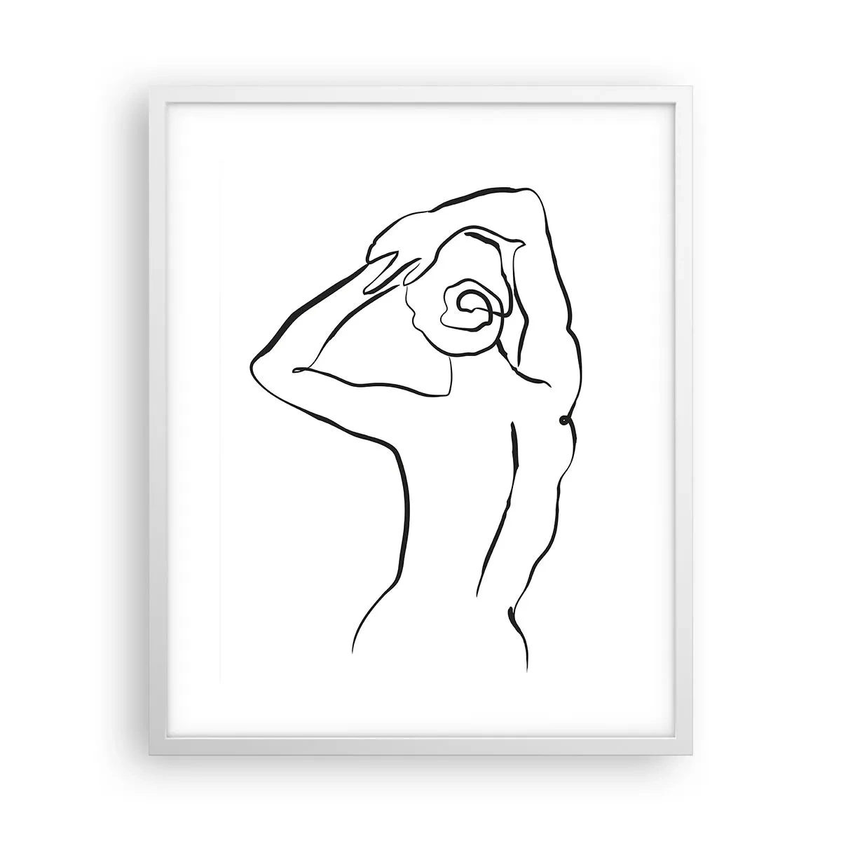 Póster en marco blanco - Pose matinal - 40x50 cm