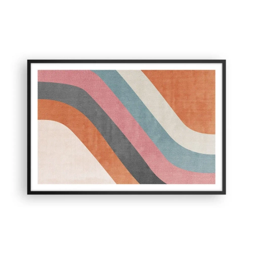 Póster en marco negro - Composición diagonal - movimiento - 91x61 cm