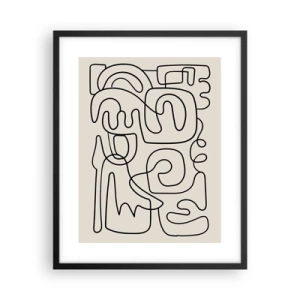 Póster en marco negro - El camino correcto - 40x50 cm