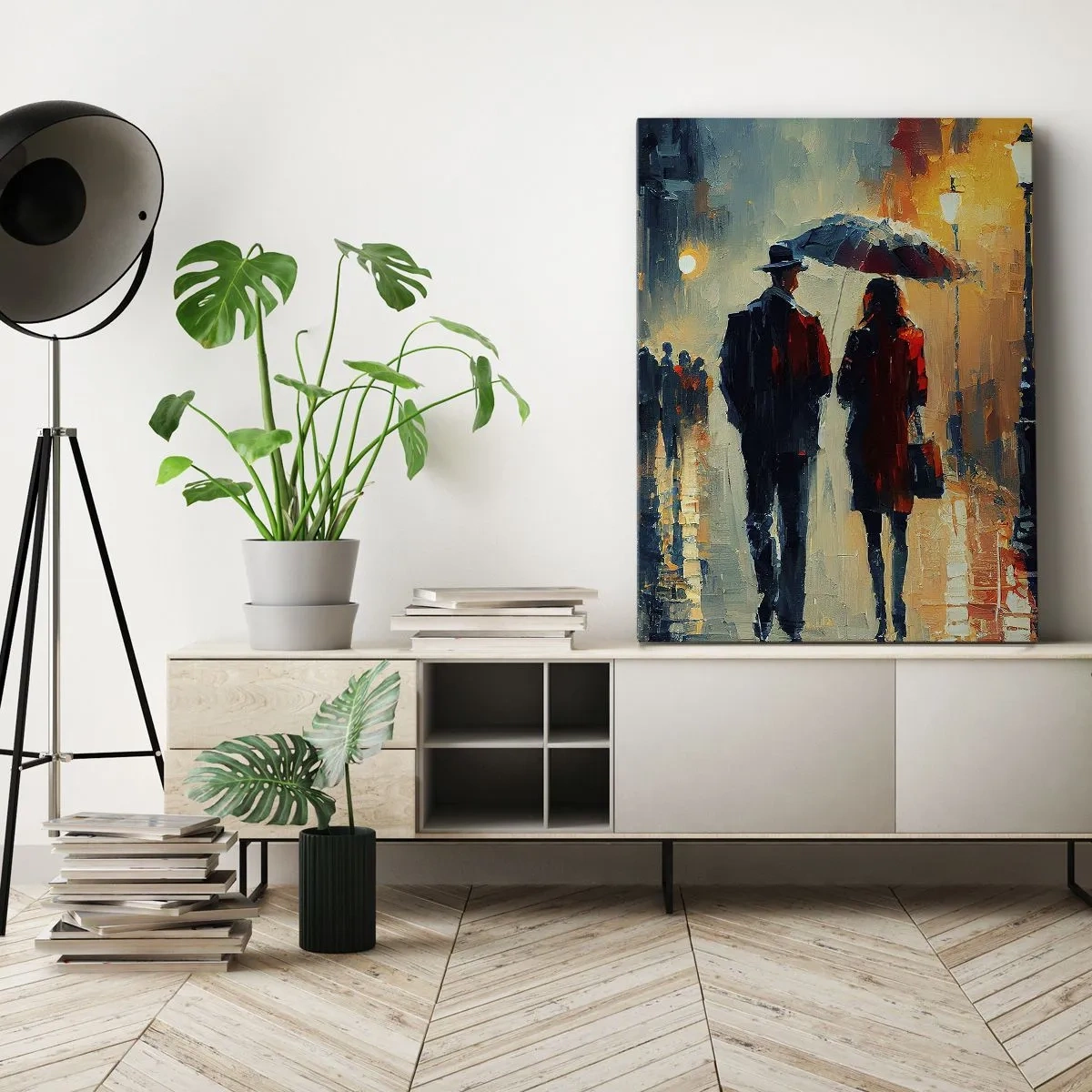 Cuadro sobre lienzo - Impresión de Imagen - Historia de amor urbana - 45x80 cm