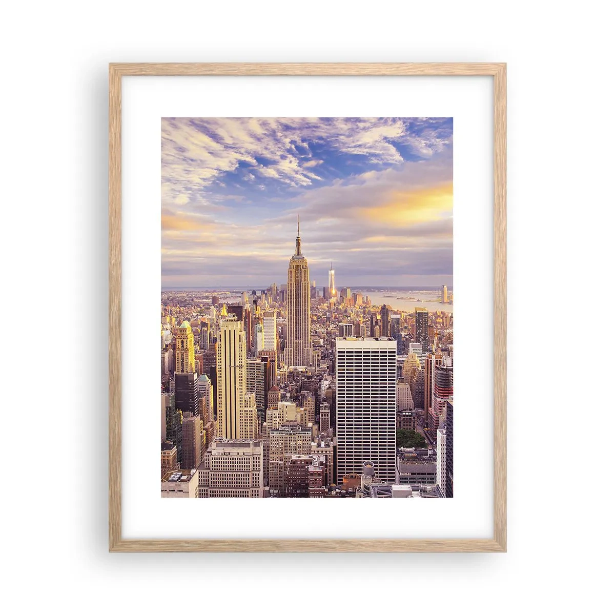 Póster en marco roble claro - Alcanzar las nubes - 40x50 cm