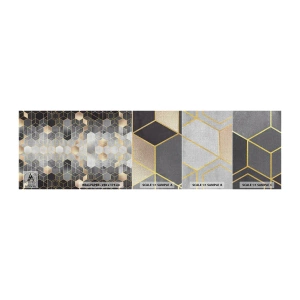 Muestra de fotomural Premium Canvas - Composición de diamantes - Abstracción, Pedazo, Gráficos - 100x30 cm