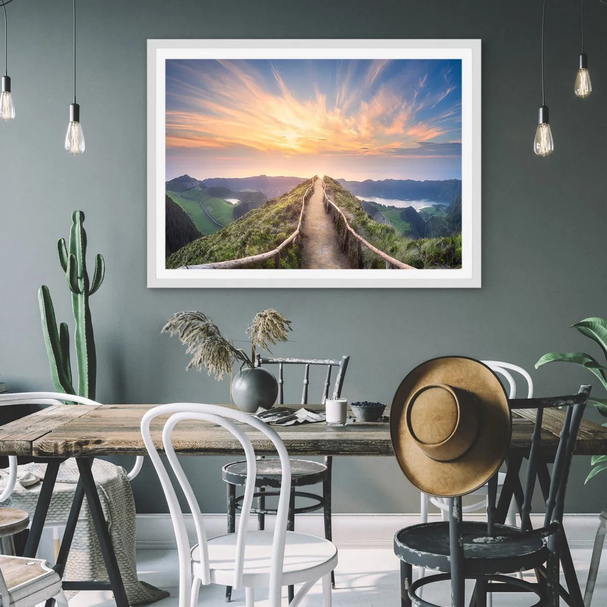 Póster en marco blanco - Cerca del cielo - 91x61 cm