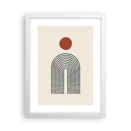 Póster en marco blanco - Magnetismo de formas y colores - 30x40 cm