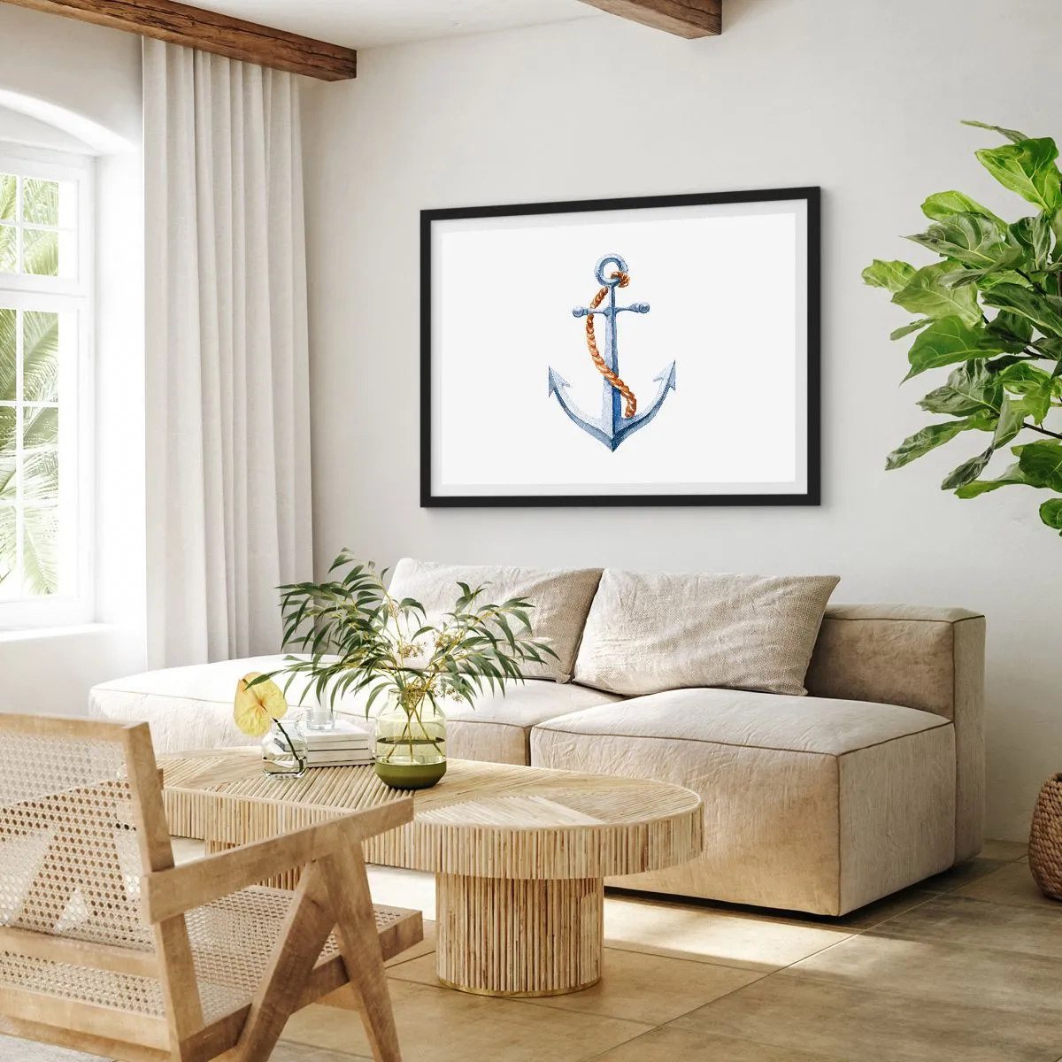 Póster en marco negro - ¡Ah, aventura! - 40x30 cm