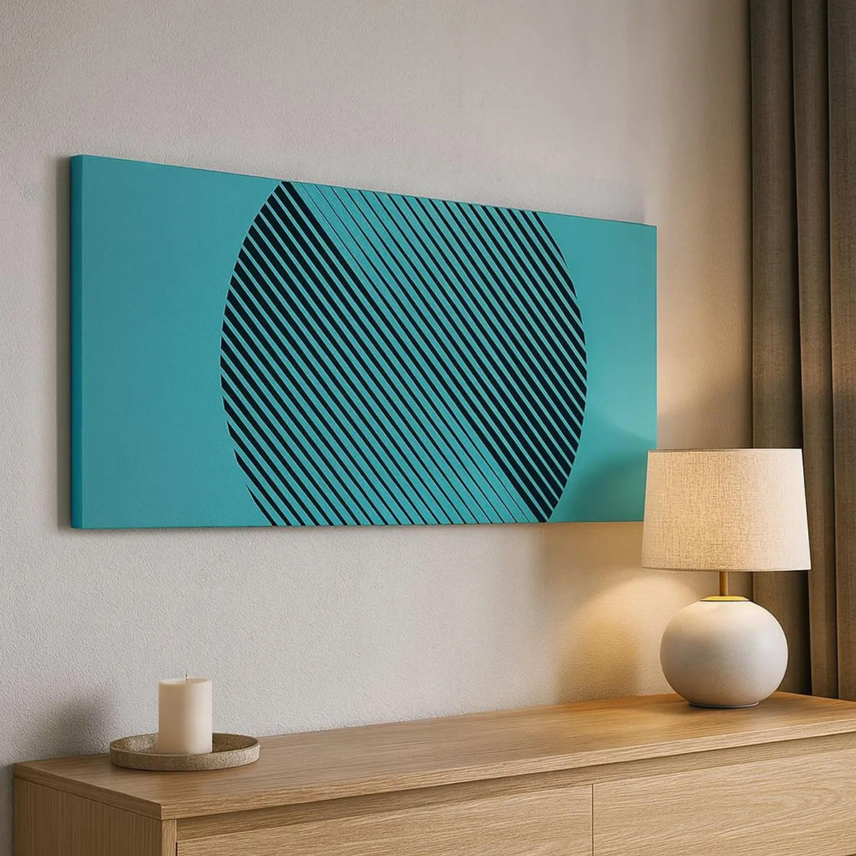 Cuadro sobre lienzo - Impresión de Imagen - El círculo: una variación geométrica - 100x40 cm