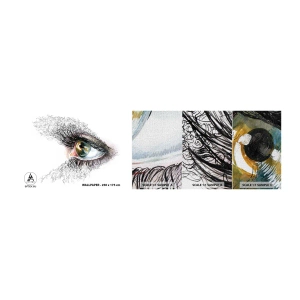 Muestra de fotomural Premium Canvas - Mira directamente a tu alma - Abstracción, Gráficos, Ojo - 100x30 cm