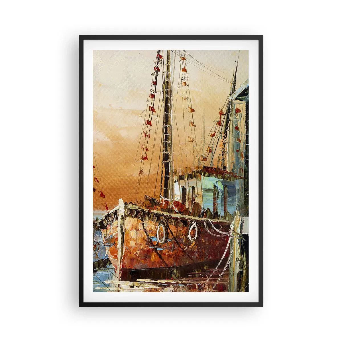 Póster en marco negro - Regreso pacífico - 61x91 cm