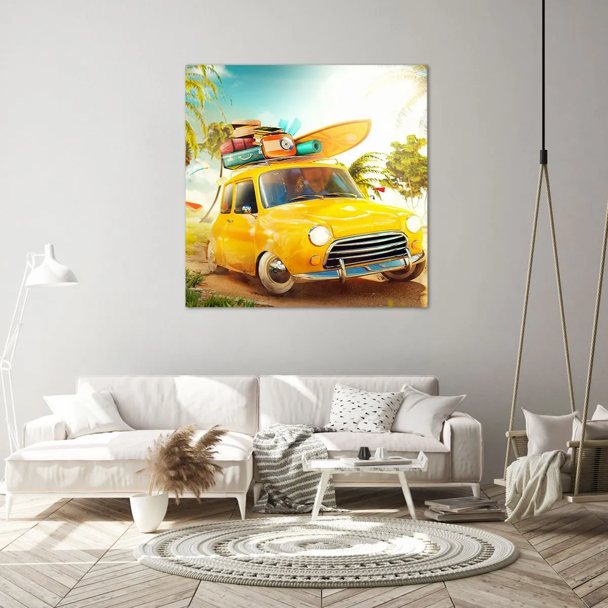 Cuadro sobre lienzo - Impresión de Imagen - Un viaje para más de una sonrisa - 40x40 cm