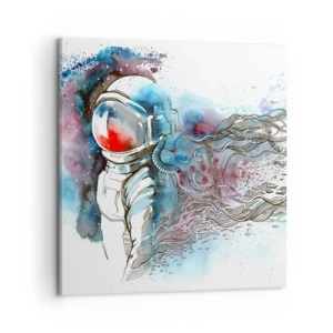 Cuadro sobre lienzo - Impresión de Imagen - A solas con el cosmos - 50x50 cm