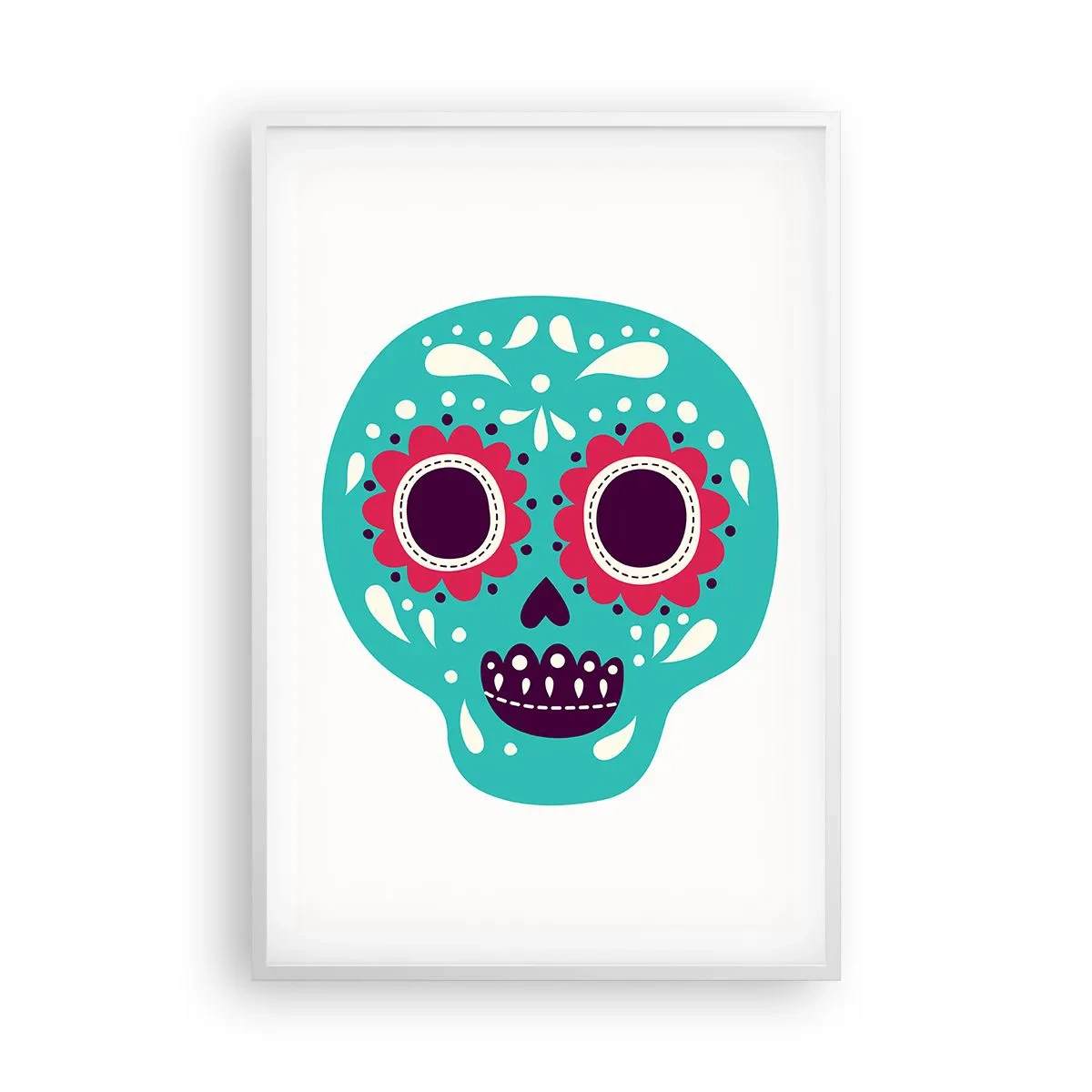 Póster en marco blanco - La vida: diversión hasta la muerte - 61x91 cm