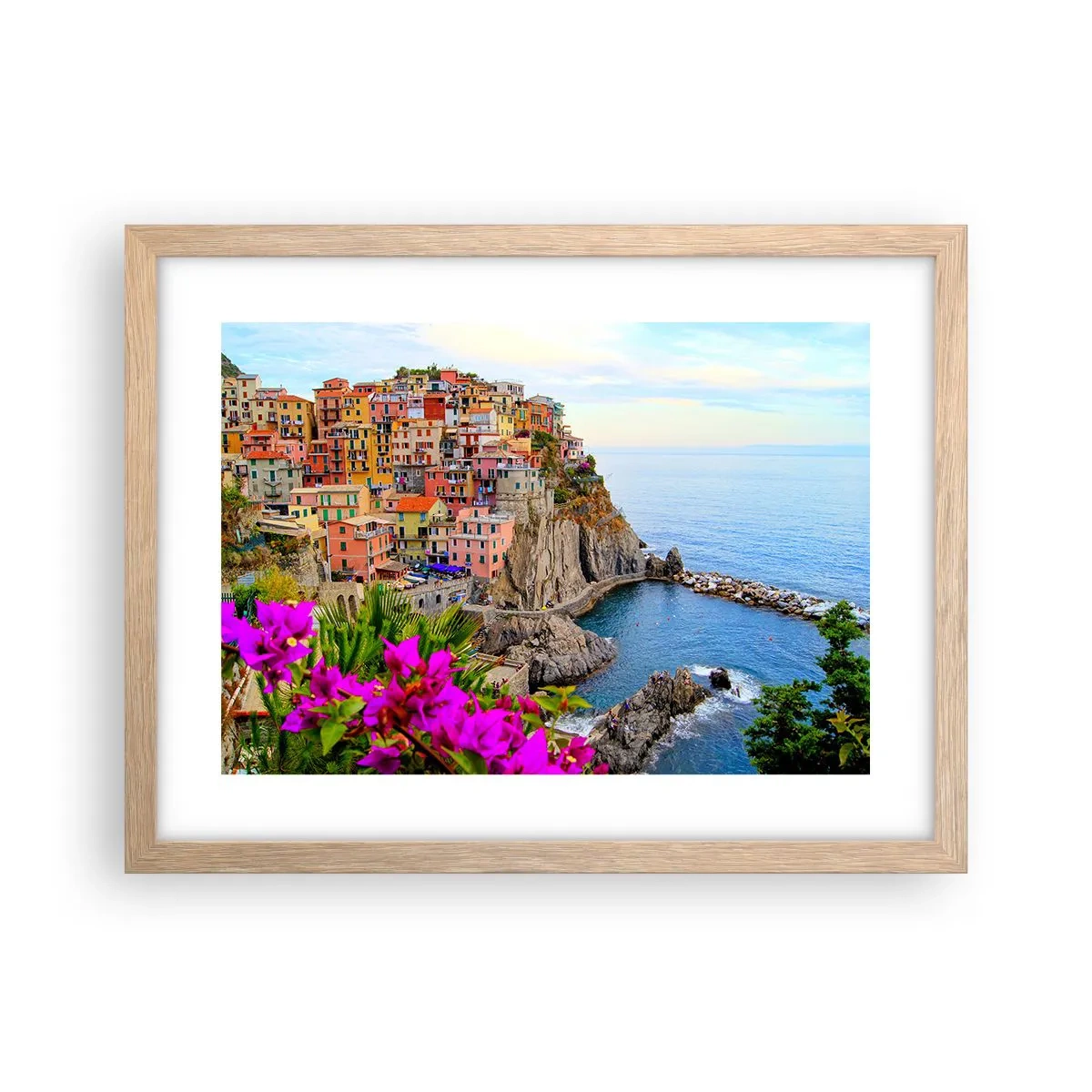 Póster en marco roble claro - La ciudad de la risa - 40x30 cm