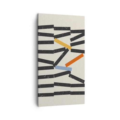 Cuadro sobre lienzo - Impresión de Imagen - Dominó - composición - 45x80 cm