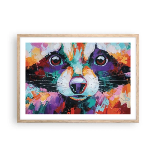 Póster en marco roble claro - Solo buenas emociones - 70x50 cm