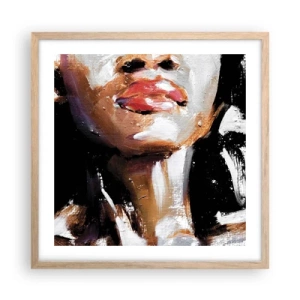 Póster en marco roble claro - Orgullo sin prejuicios - 50x50 cm