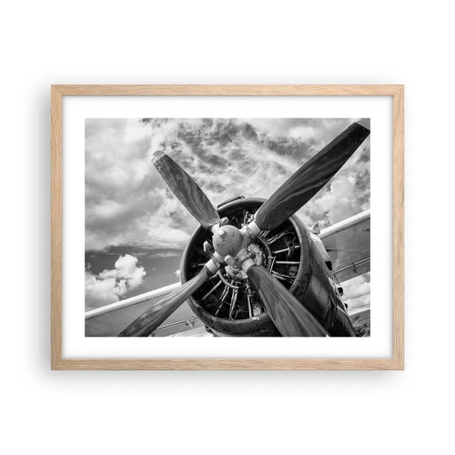 Póster en marco roble claro - Conquistador de los cielos - 50x40 cm