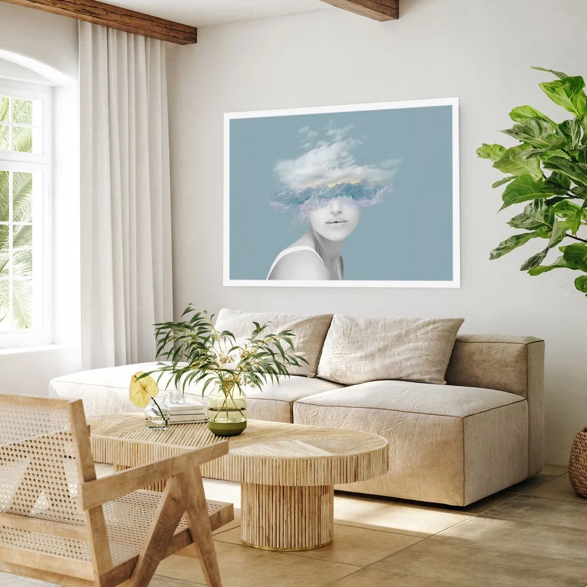 Póster - Con la cabeza en las nubes - 91x61 cm