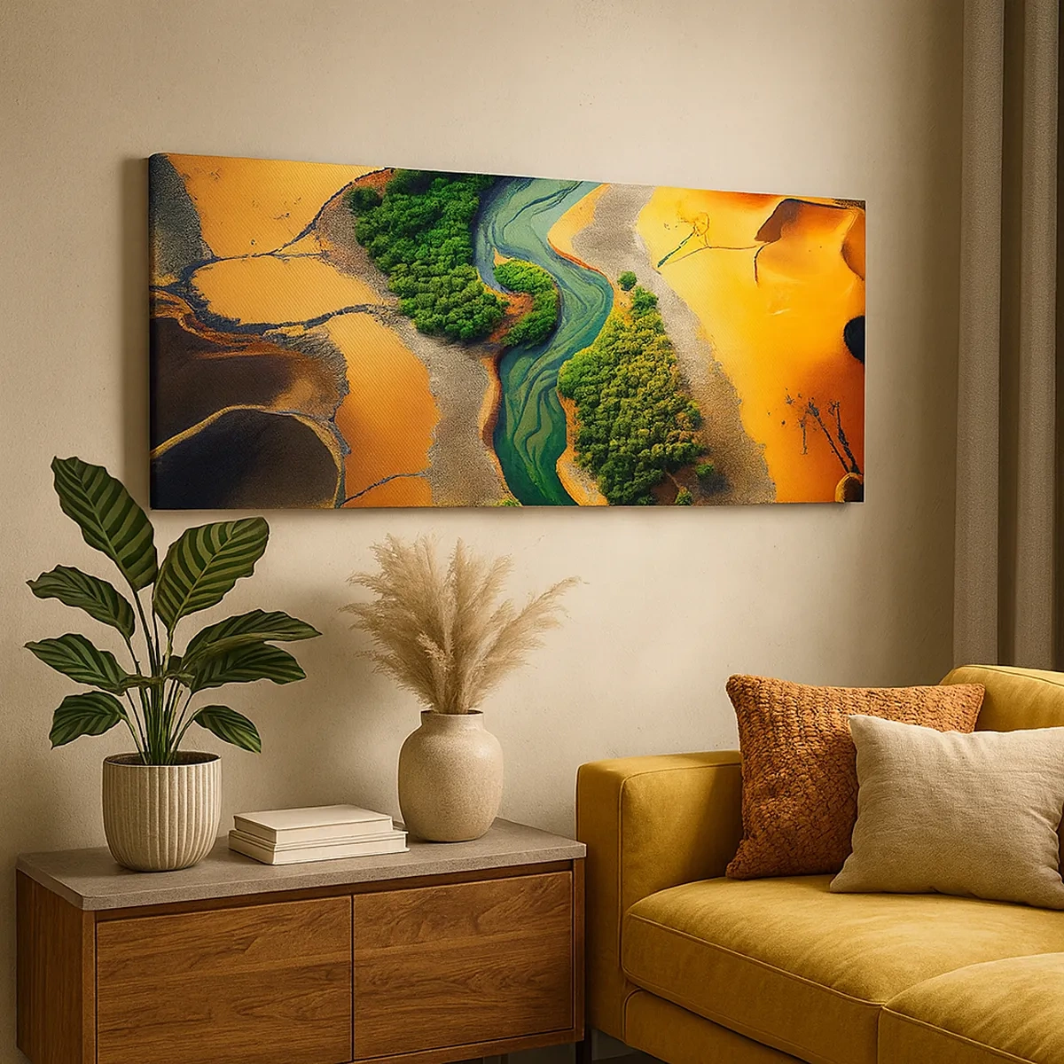 Cuadro sobre lienzo - Impresión de Imagen - Río que da vida - 30x30 cm