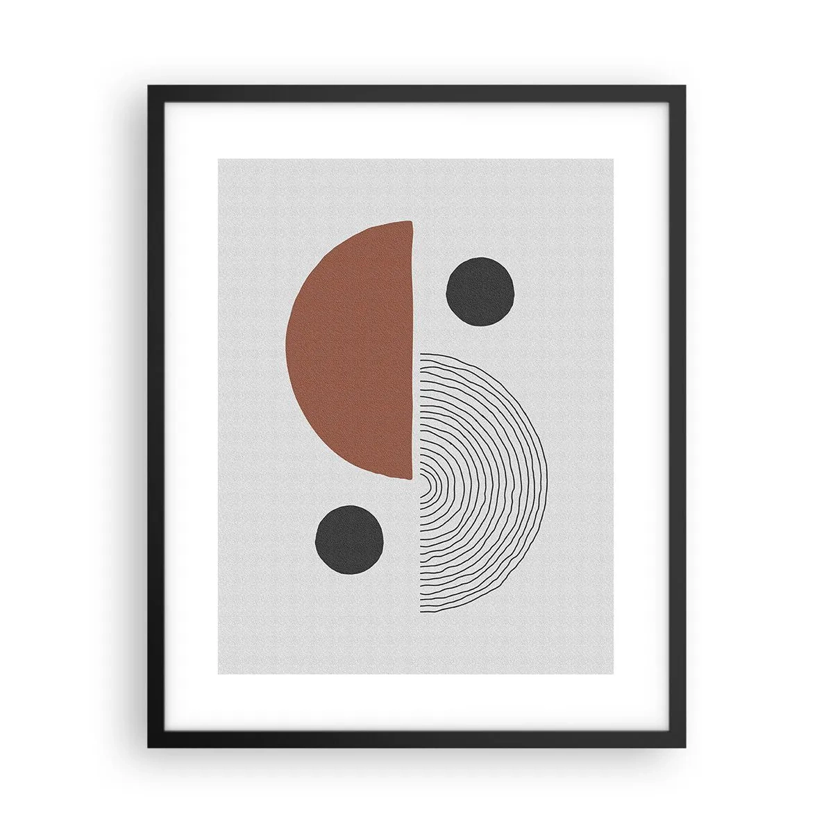 Póster en marco negro - La perfección del círculo - 40x50 cm