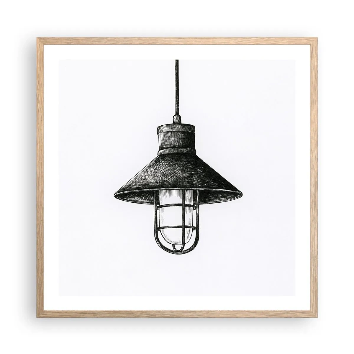 Póster en marco roble claro - Como hace años... - 60x60 cm