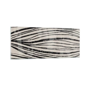 Cuadro sobre vidrio - Impresiones sobre Vidrio - Salpicadura de líneas - 100x40 cm