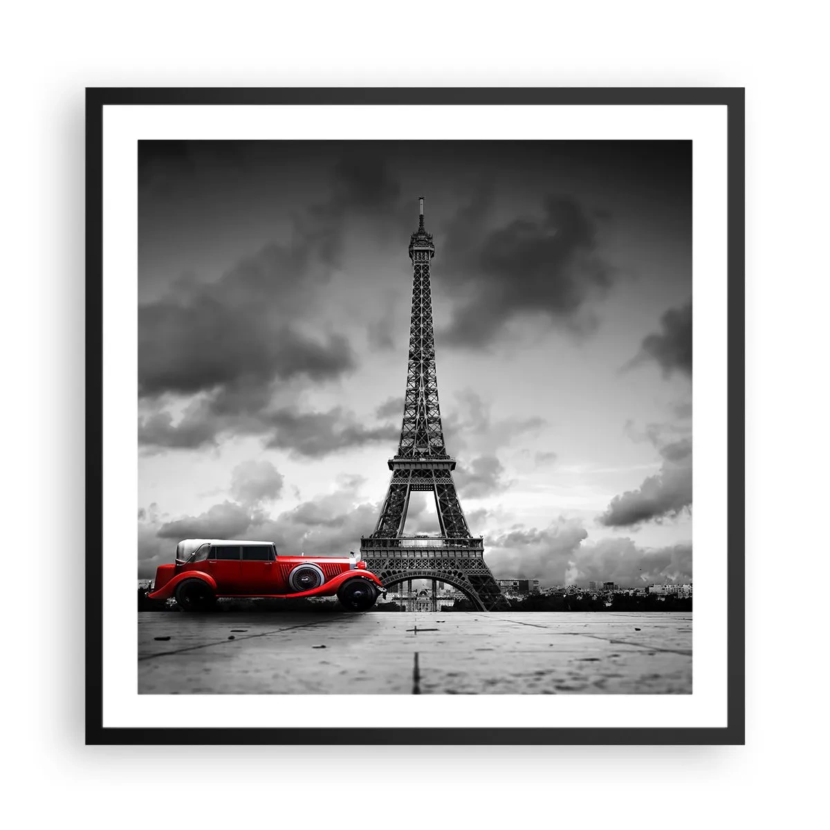 Póster en marco negro - No hace mucho tiempo, en París - 60x60 cm