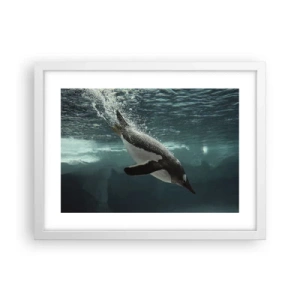 Póster en marco blanco - Bienvenido a mi mundo - 40x30 cm