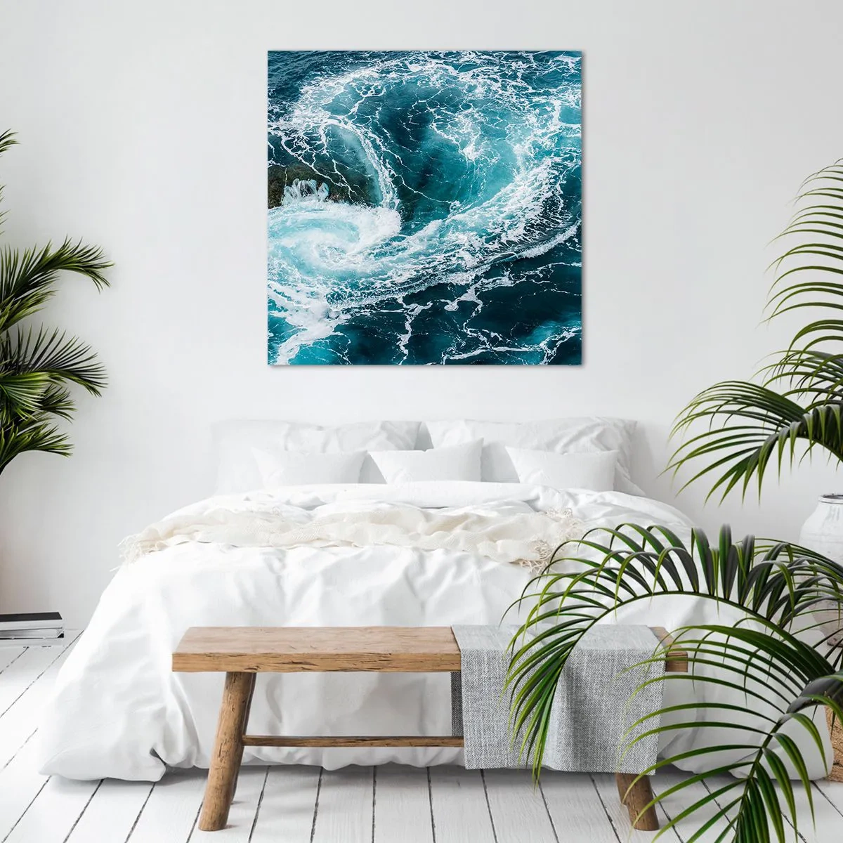 Cuadro sobre lienzo - Impresión de Imagen - Torbellino al núcleo de la Tierra - 40x40 cm