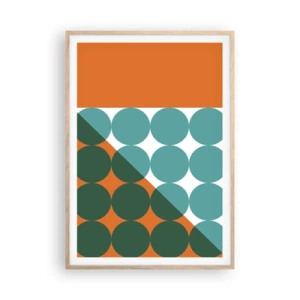 Póster en marco roble claro - Hacia arriba y en diagonal - 70x100 cm