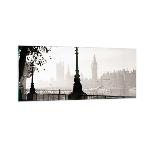 Cuadro sobre vidrio - Impresiones sobre Vidrio - La mañana de Londres - 100x40 cm