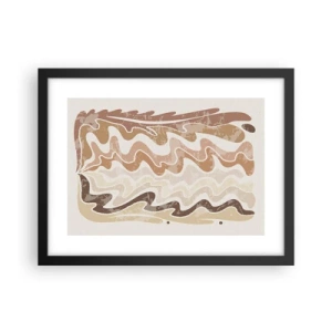 Póster en marco negro - Buena energía - buenas emociones - 40x30 cm