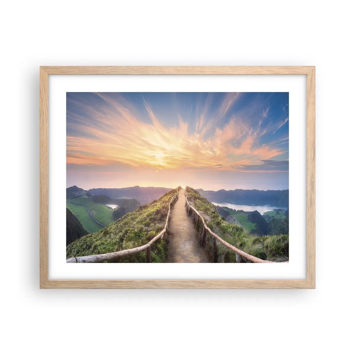 Póster en marco roble claro - Cerca del cielo - 50x40 cm