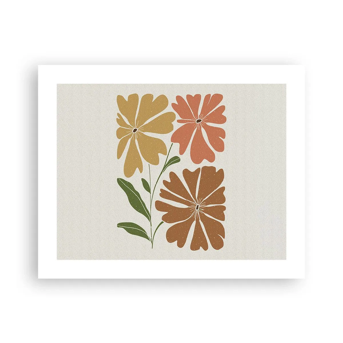 Póster - Naturaleza y geometría - 50x40 cm