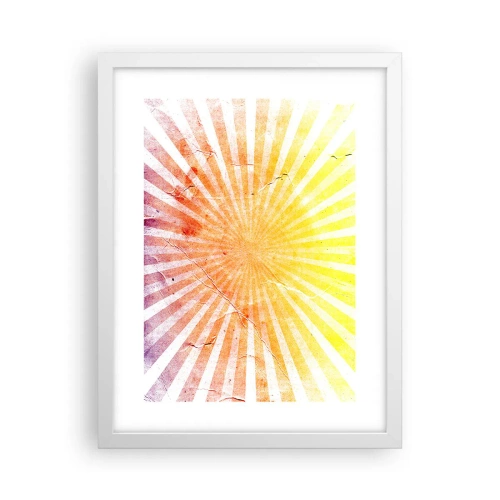 Póster en marco blanco - Renacer del sol - 30x40 cm