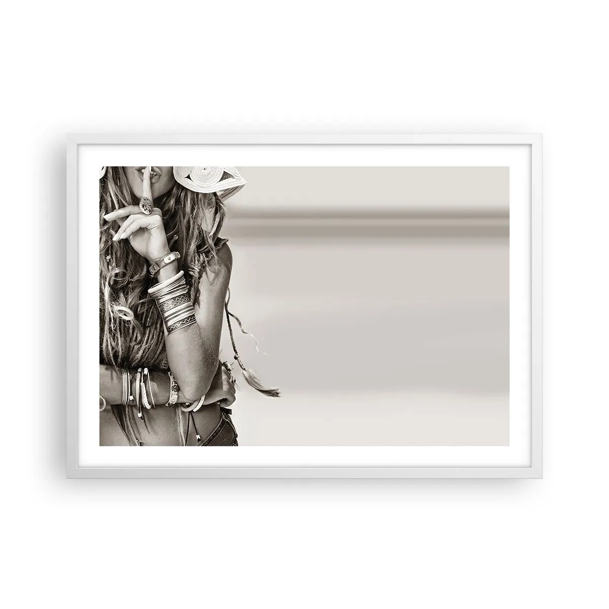 Póster en marco blanco - Libertad natural - 70x50 cm