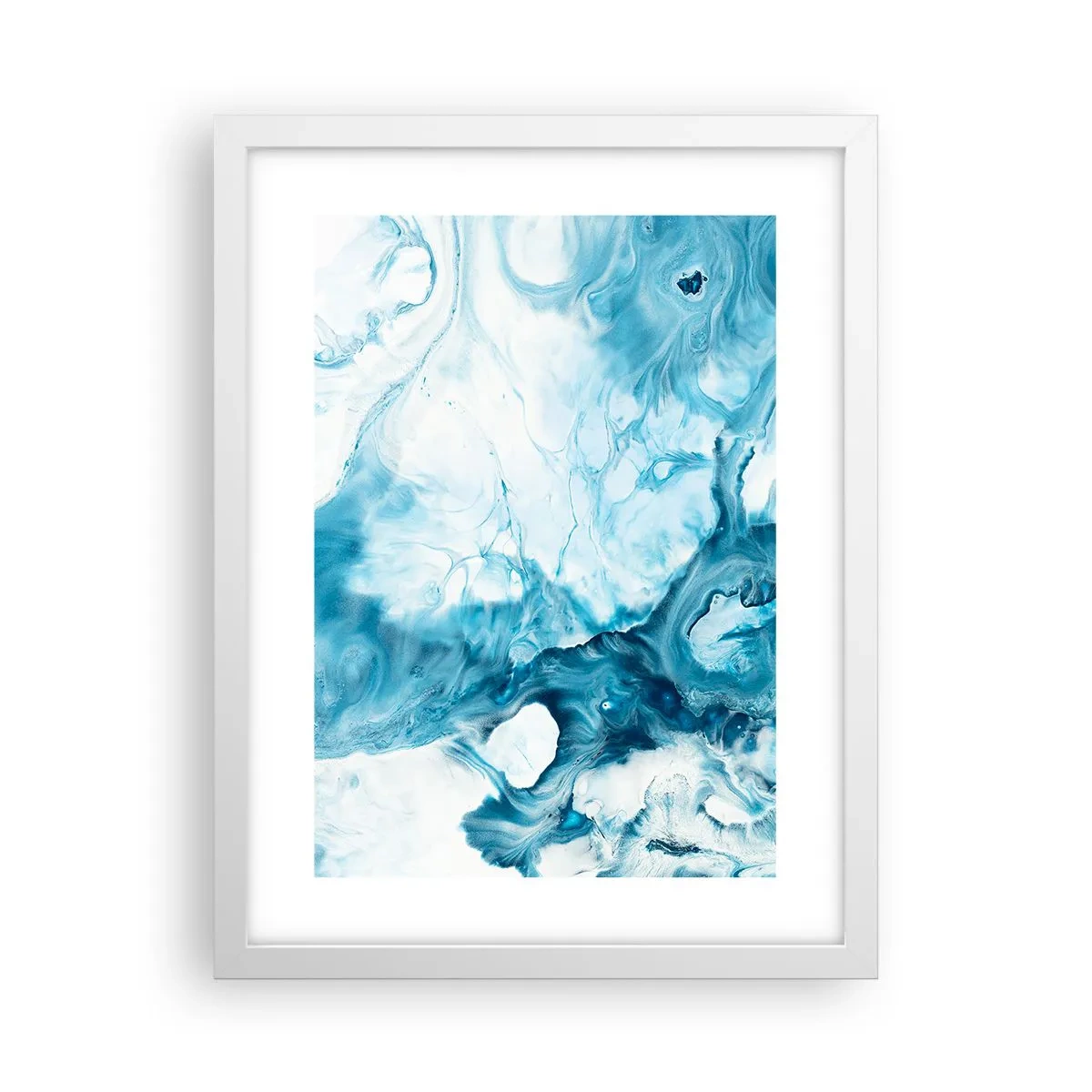 Póster en marco blanco - Un concierto azul - 30x40 cm