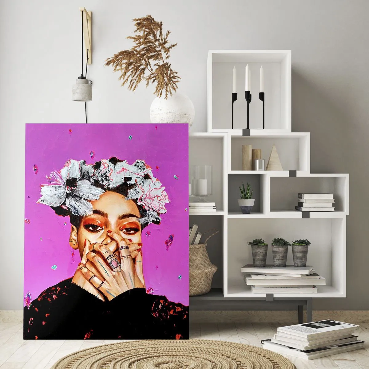 Cuadro sobre vidrio - Impresiones sobre Vidrio - Un poco alocada - 80x120 cm