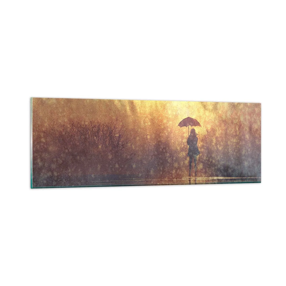 Cuadro sobre vidrio - Impresiones sobre Vidrio - Siento que alguien me mira - 90x30 cm