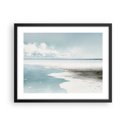 Póster en marco negro - Suave marea otoñal - 50x40 cm