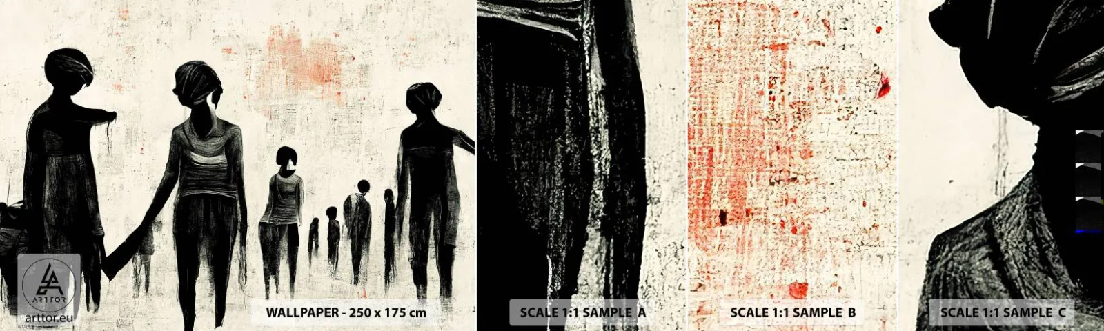 Muestra De Fotomural Standard Eco - Contra la soledad - Mujer, Trabajar, Pedazo - 100x30 cm