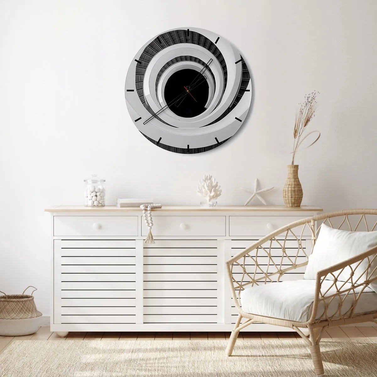 Reloj de pared - Reloj de vidrio - Hacia el origen - 30x30 cm
