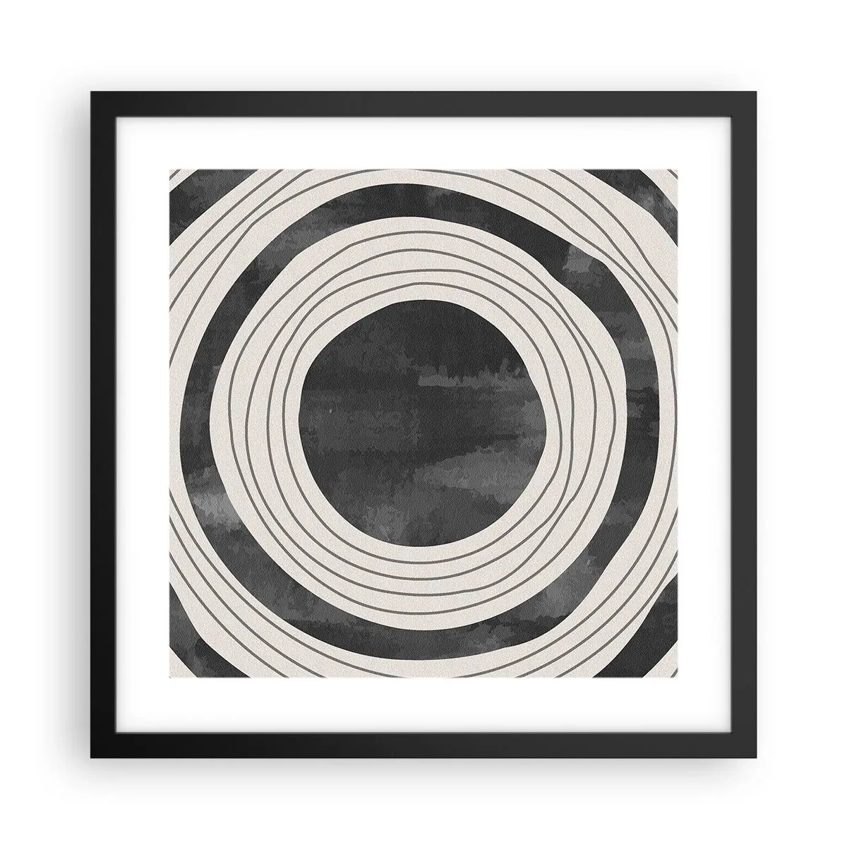 Póster en marco negro - En el centro mismo - 40x40 cm