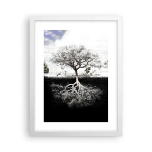 Póster en marco blanco - Descubrir la naturaleza del mundo - 30x40 cm