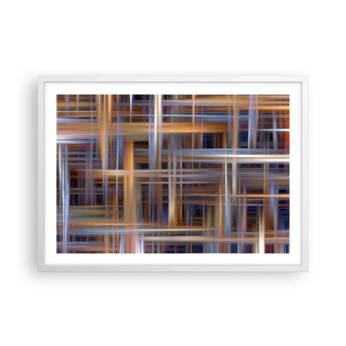 Póster en marco blanco - Tejido de luz - 70x50 cm