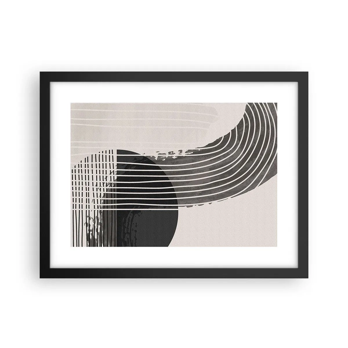 Póster en marco negro - Ida y vuelta - 40x30 cm