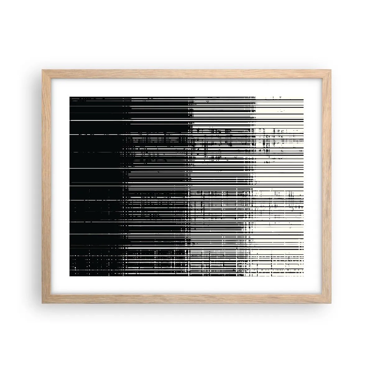 Póster en marco roble claro - Ondas y vibraciones - 50x40 cm