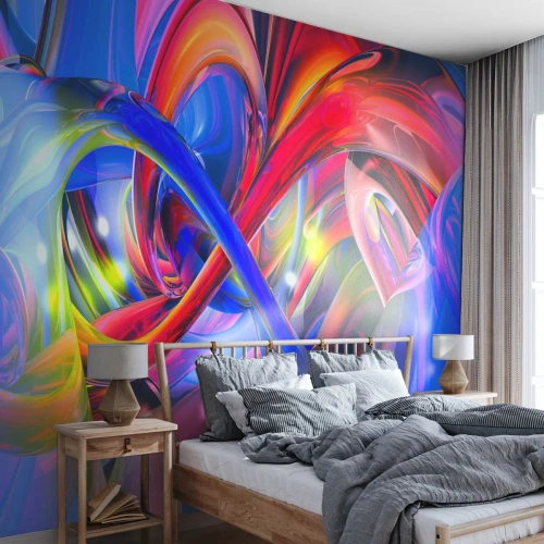 Fotomural personalizado Premium Sand - Una danza de colores - Abstracción, 3D, Gráficos