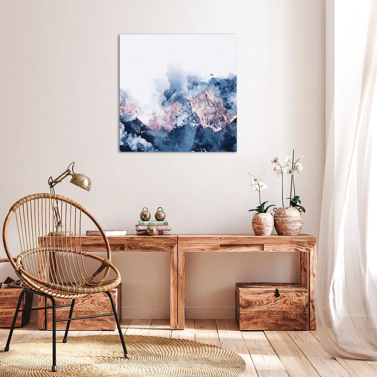 Cuadro sobre lienzo - Impresión de Imagen - El techo del mundo - 30x30 cm