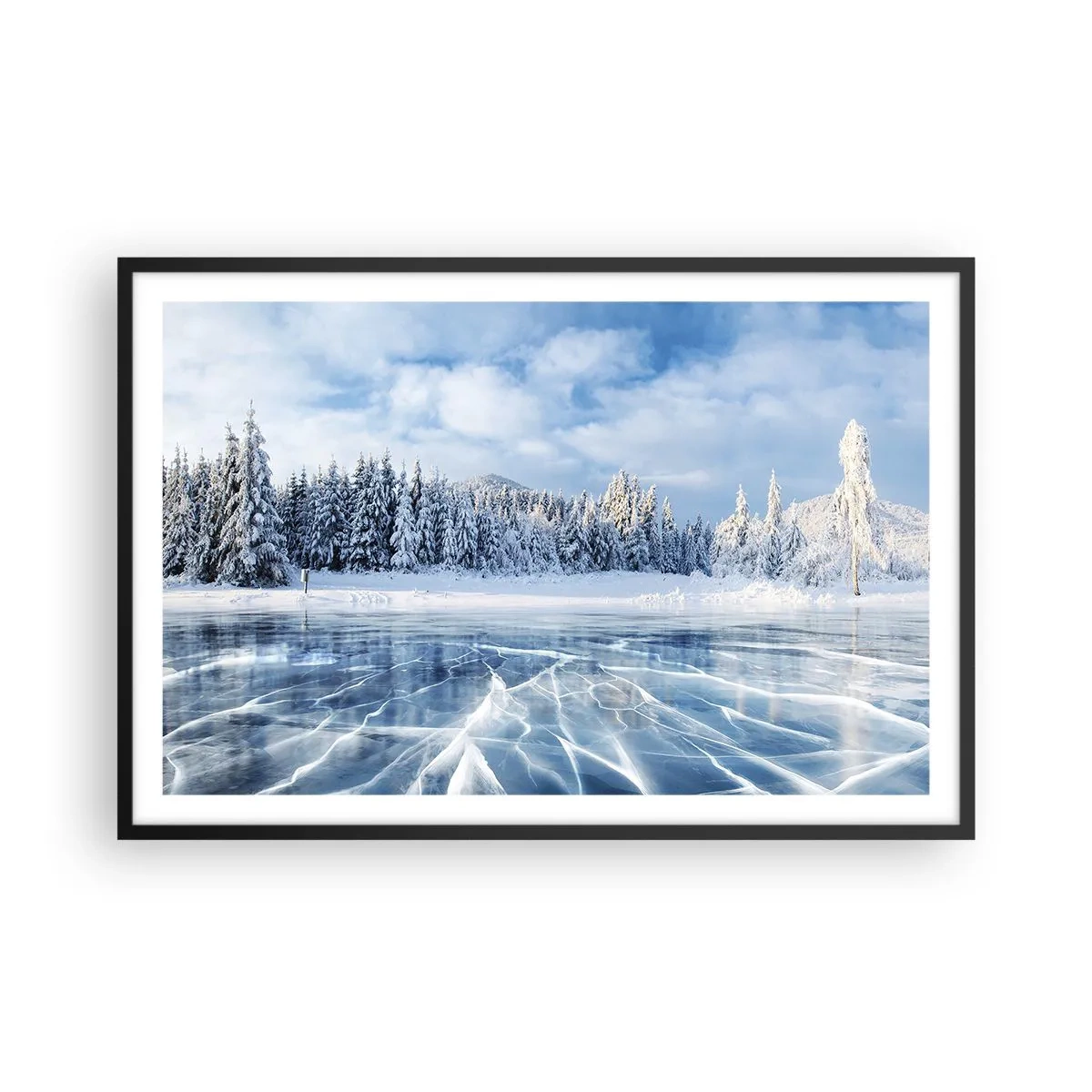 Póster en marco negro - Vista deslumbrante y cristalina - 91x61 cm