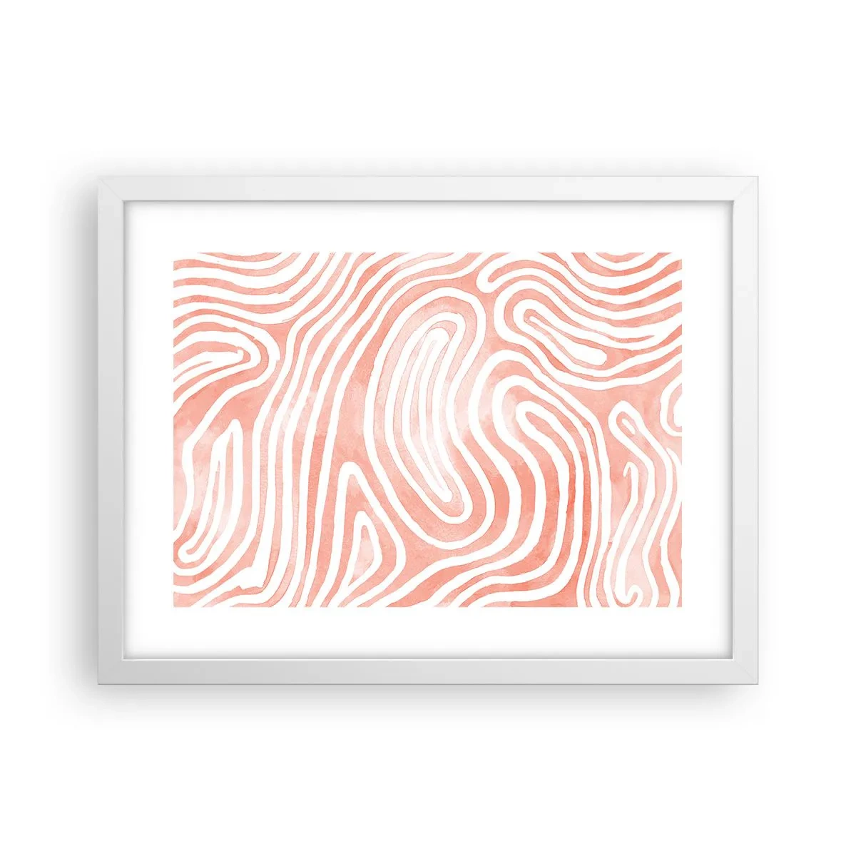 Póster en marco blanco - En un laberinto de coral - 40x30 cm